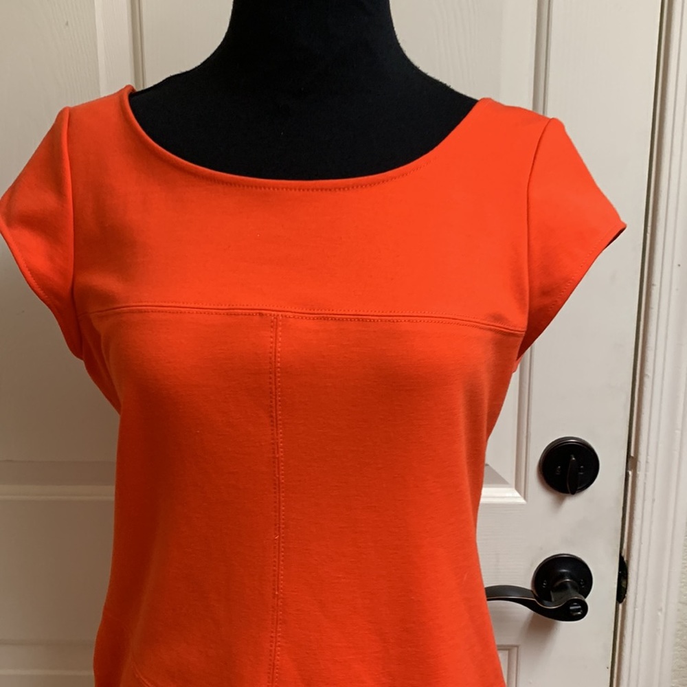 Banana Republic Size 10 Orange Dress. 72% Polyester, 23% Rayon, 5% Spand… - Picture 2 of 9
